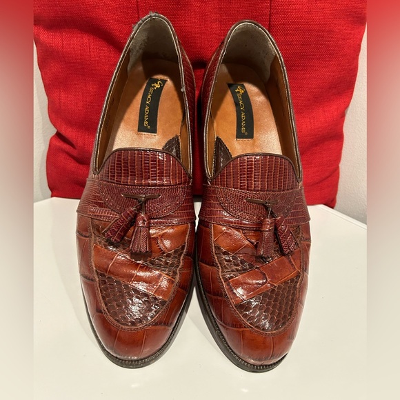 Stacy Adams Snake Skin Tassel Loafers - Picture 2 of 15